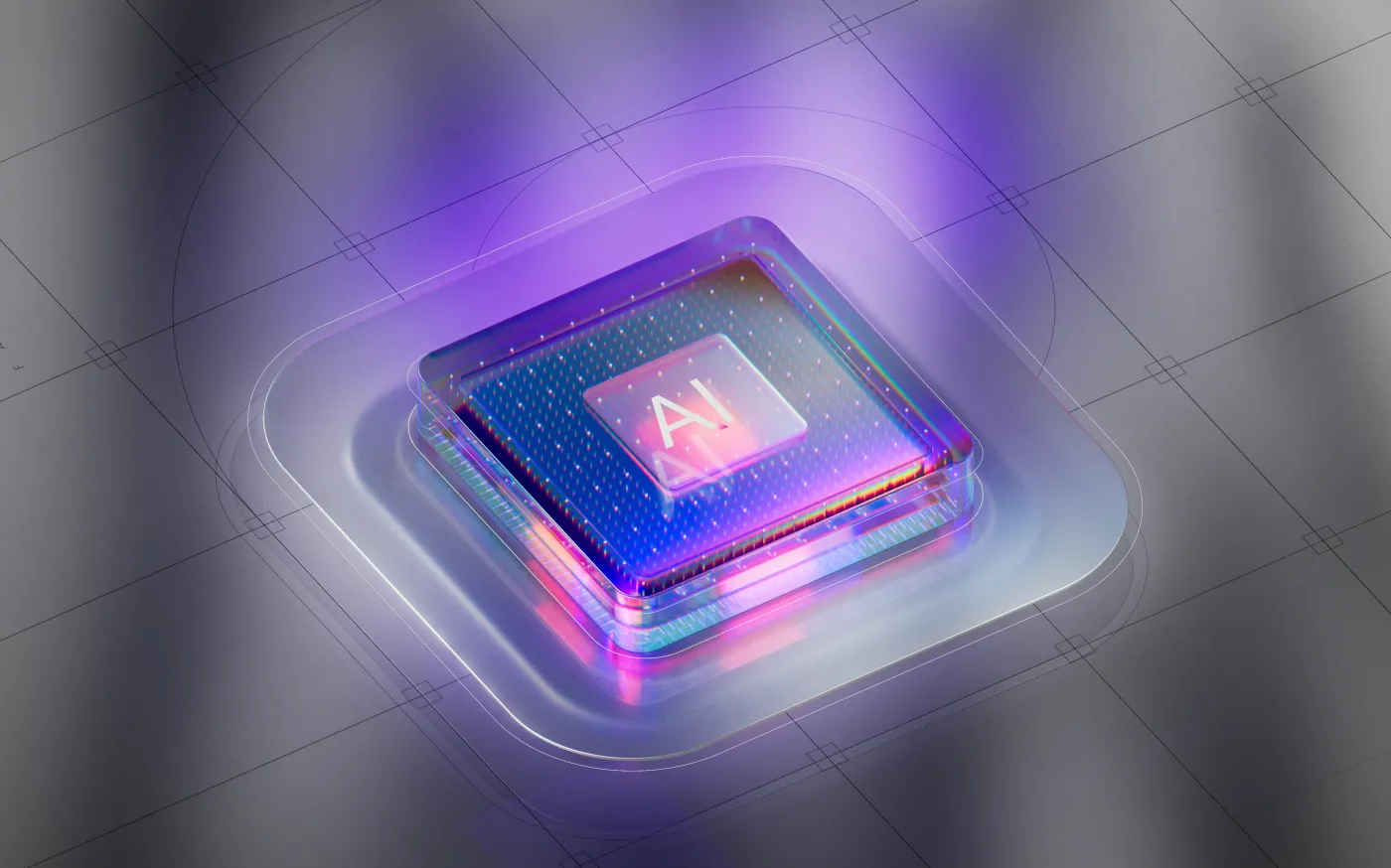 A square object with a purple light coming out of it by Milad Fakurian courtesy of Unsplash.
