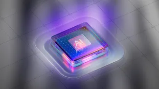 A square object with a purple light coming out of it by Milad Fakurian courtesy of Unsplash.